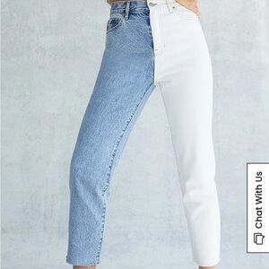 PacSun Blue and White Two Tone Jeans - Size 24